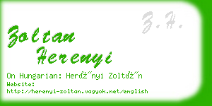 zoltan herenyi business card